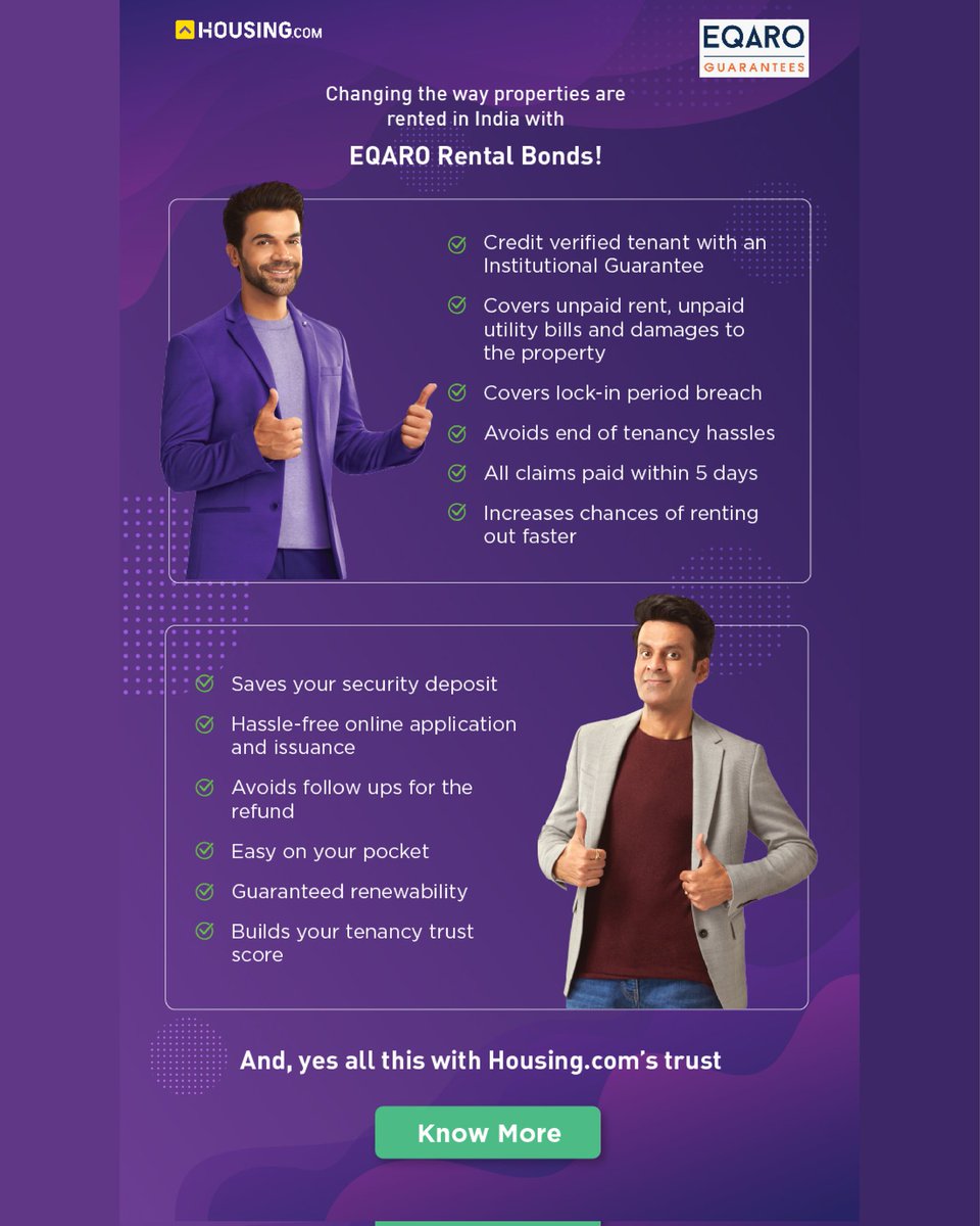 EqaroG's tweet photo. We are glad to partner with @Housing!
Tenants now enjoy “Freedom from Security Deposit” and Landlords get “Credit verified &amp; Institutional Guaranteed Tenants” with Eqaro Rental Bonds.
Tell me more: https://t.co/6SEfMvcdsw

#eqaro #housing #rentalbond #financialsecurity #surety https://t.co/HUuhmvcskD