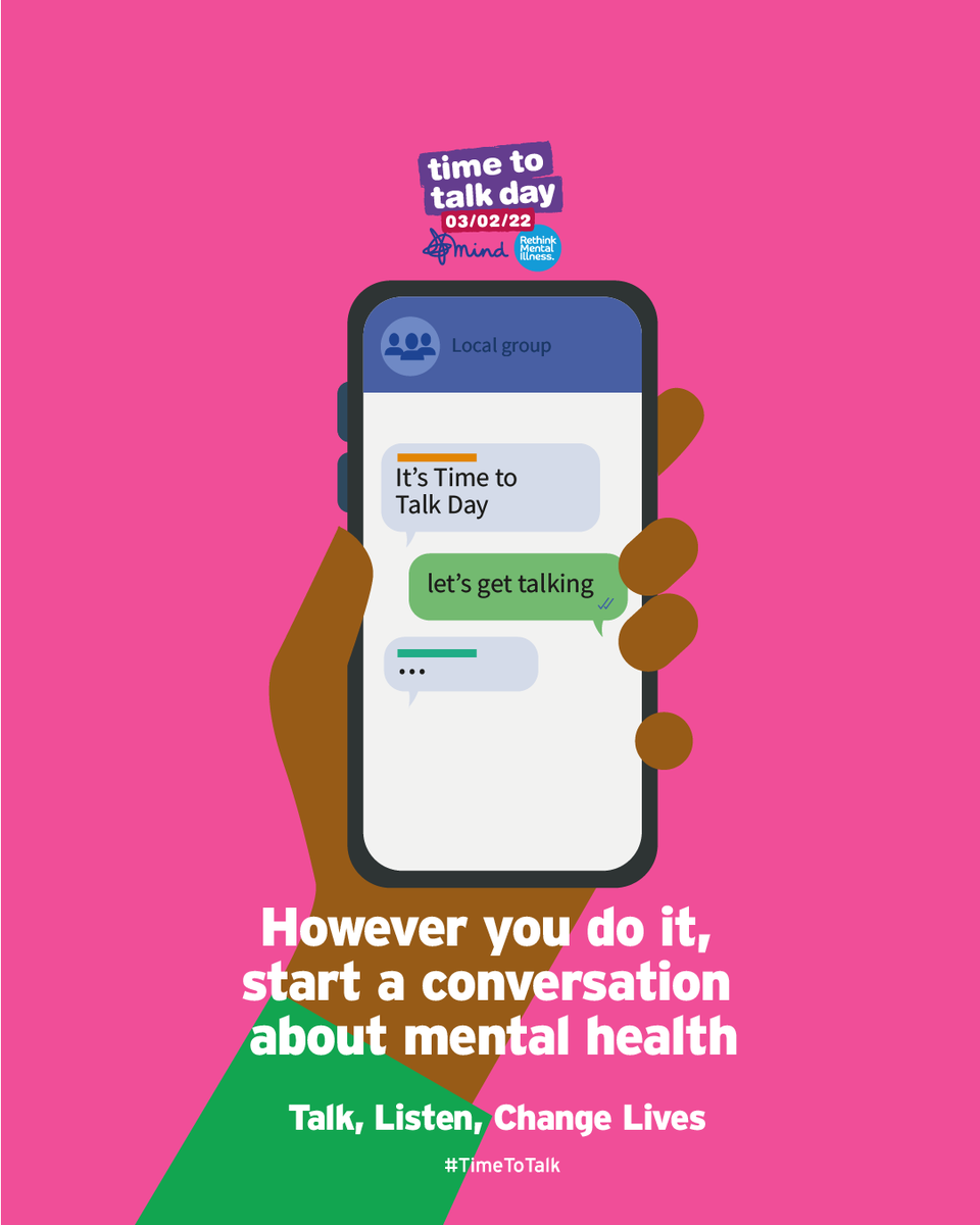 NLFerries's tweet photo. ๐ฌConversations have the power to change lives ๐ฌ
Today is #TimetoTalkDay ...... join the conversation - call a friend, have a cuppa, talk to your colleagues and ask if they are OK!
#HeadsUp #KickOffAConversation #TimeToTalk @MindCharity @Rethink_ https://t.co/W5JimtyqoC