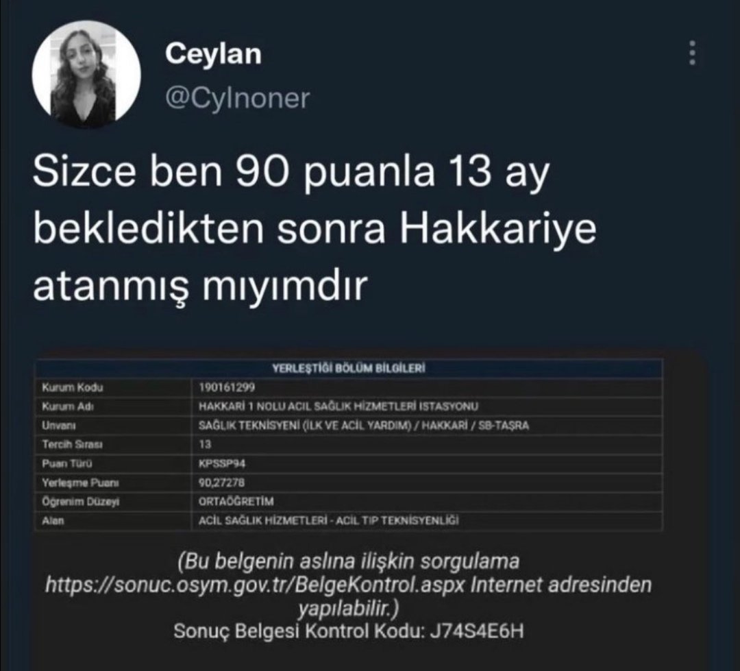 ilk görev gününde muradını alamadan elim bir kazada yitirdiğimiz şehidimizin adı yaşatılmalı.
Sn Cumhurbaşkanım <a href="/RTErdogan/">Recep Tayyip Erdoğan</a> ve Sn Bakanım <a href="/drfahrettinkoca/">Dr. Fahrettin Koca</a> 
#CeylanÖnerinAdıYaşatılsın istiyoruz.

Yaradan rahmet eylesin