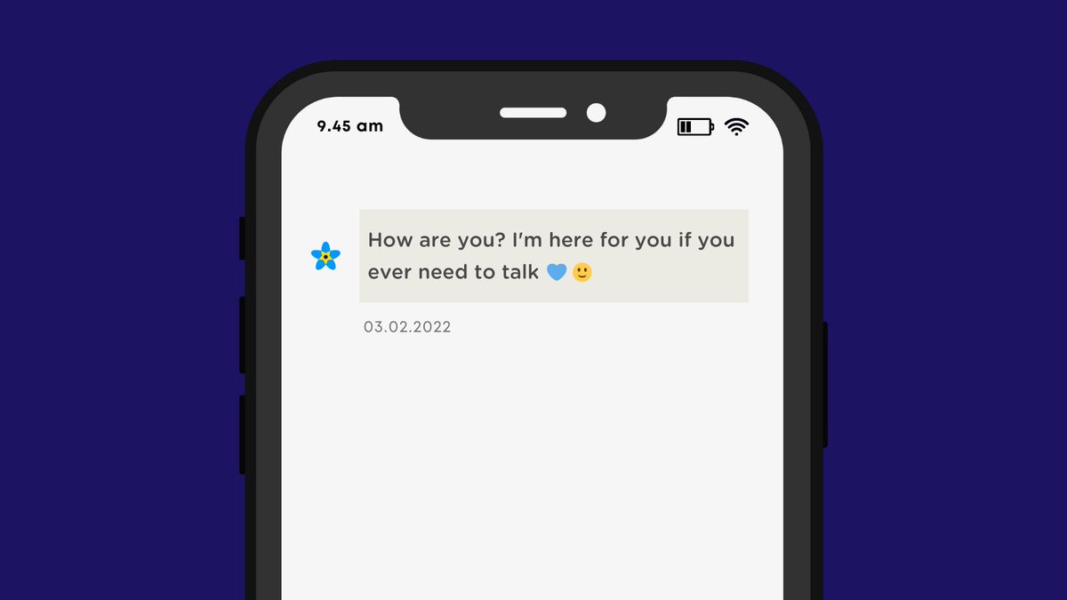 DementiaFriends's tweet photo. This #TimeToTalk day, what’s a simple action you could take as a Dementia Friend?

Living with dementia or caring for someone who is can be a challenging time. Why not send a text or make a call to someone who might be feeling lonely? Small actions can have a big impact!⁣📱👍 https://t.co/3TTVQduBsP
