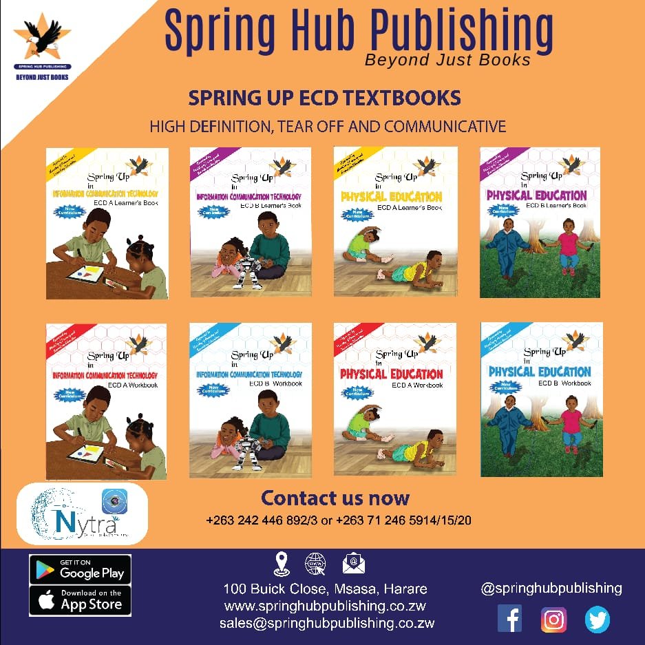 SpringHubPubli1's tweet photo. High Definition,Tear Off and Communicative ECD A &amp; B  Learner's and Work Books available.

Contact Details
0242 2446892-3 or +263 712 465 915-20

Visit our website:
https://t.co/muZH0mJVBN
.
.
.
#Nytra #eLearning #DigitalLearning #NewCurriculumZimbabwe #ZimSchools #SpringUpBooks https://t.co/i9yGOAfPAT