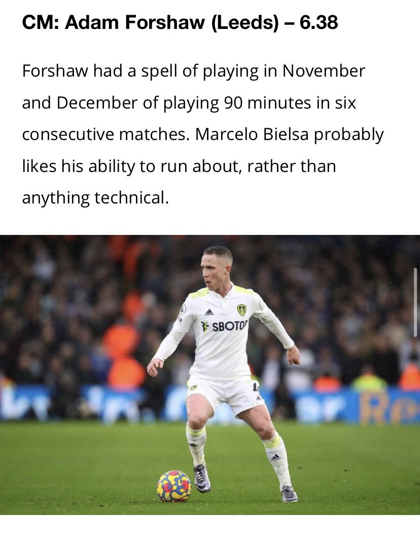 jamesxlufc's tweet image. Hahaha Forshaw has been included in a PL worst XI this season. That’s enough Twitter for today 🤦🏻‍♂️ #lufc