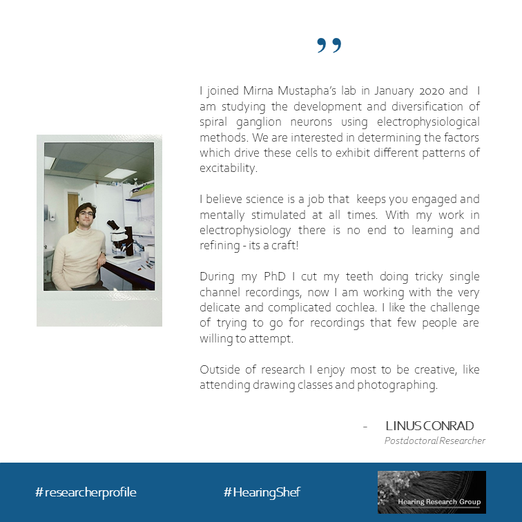 HearingShef's tweet photo. Next in #MeetHearingShef is Linus π¨βπ¬
Linus is a postdoc in the Mustapha lab
@ProfKalium
#researcherprofile
#HearingShef https://t.co/vLEh2Oleg7