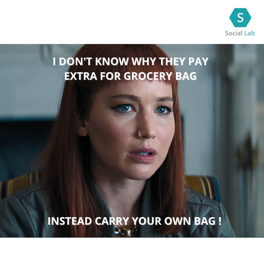 #ThursdayThoughts
Carry your own bag!!

#notocarrybags #plasticban #plasticbagfree #nogrocerybags #grocerybag #carryyourown #carryyourownbag