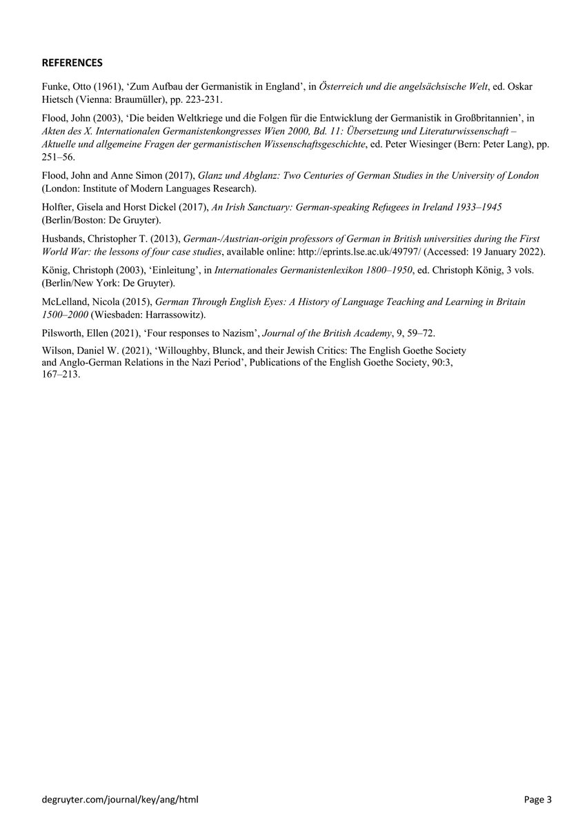 Call for papers w/<a href="/AndreasPSchmid/">Andreas Schmid</a> : We welcome contributions about the history of the discipline for 'British German Studies and the World Wars’ with Angermion (XV/22) – Abstract Deadline: 1 March 22. Please share widely..