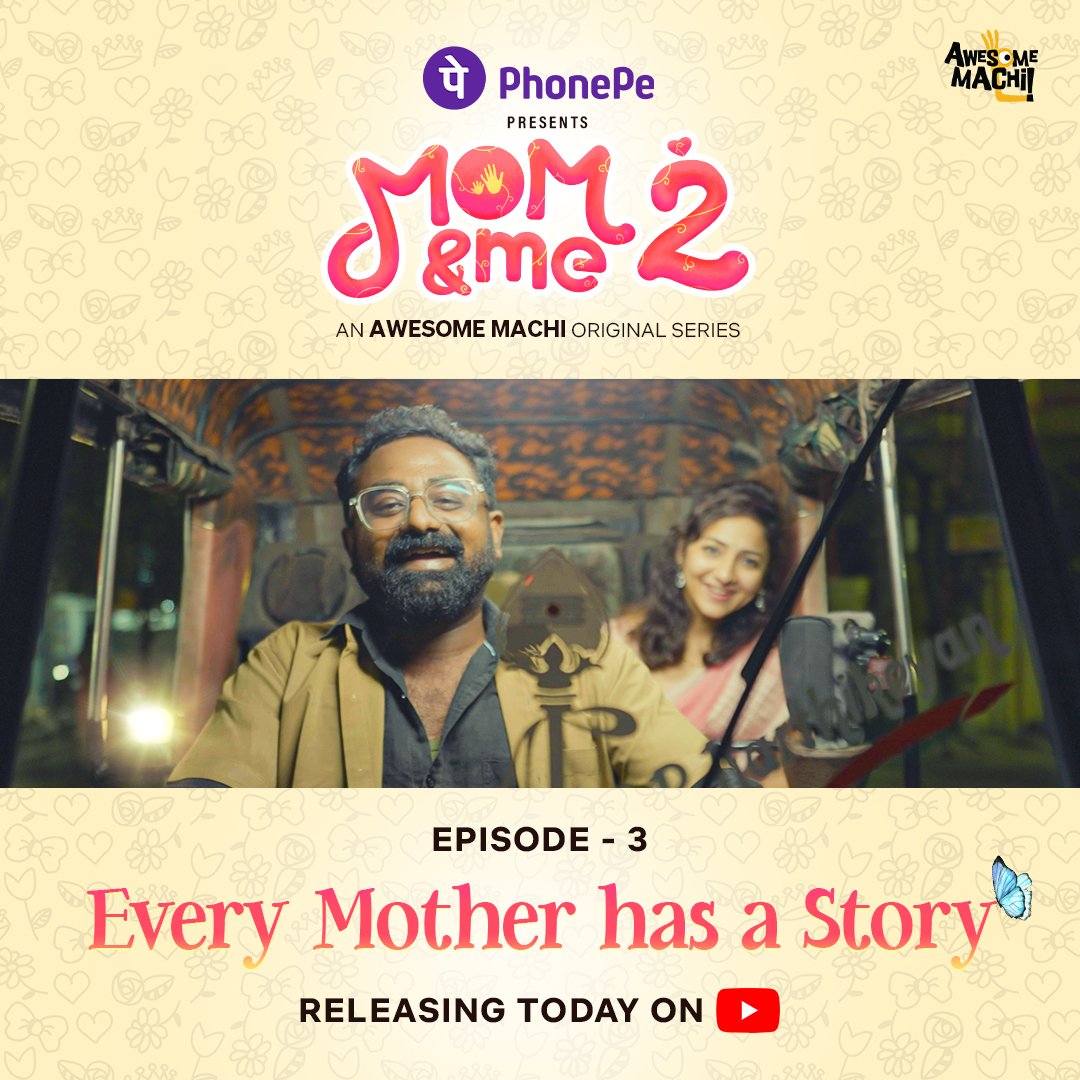 AwesomeMachi's tweet photo. #MomAndMe2 - Episode 3 Every Mother has a story - Releasing today on YouTube 😍 - Stay Tuned 🙌

The mother Daughter duo is back for the next season!! - @PhonePe_ presents #MomAndMe2. 

Directed by @KabeemKubaam

#ReleasingToday #WebSeries #momanddaughter #AwesomeMachi https://t.co/VZpEW1bCpf