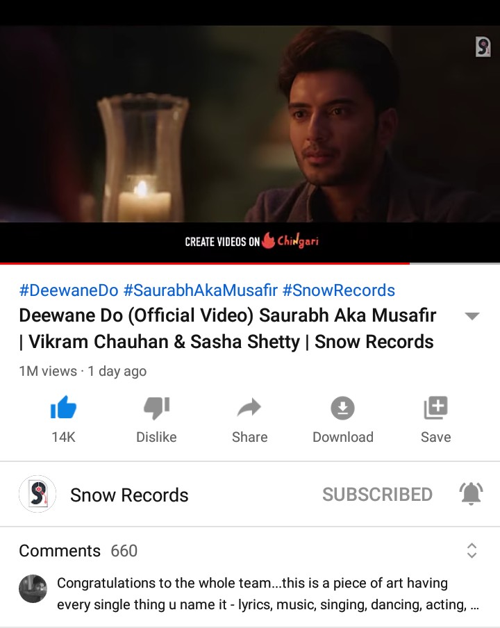 Smrithivasudev's tweet photo. 1 million it is 🌟🔥😧
Congratulations bhai... your first music video so it's special 🌟
#vikramsinghchauhan #yjhjk #deewanedo @vikram_the_Leo https://t.co/WAlov8OF4w