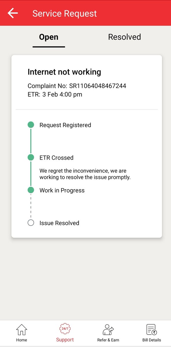 DebansuP's tweet photo. @ACTFibernet It's 26 hours since Internet is down and there has been no update from your aide. Your ETR has crossed and you have made mockery of your services. In this WFH time, you have robbed 24 hours of productive time already and that too no intimation or follow up from you https://t.co/VX7gys1tQ9