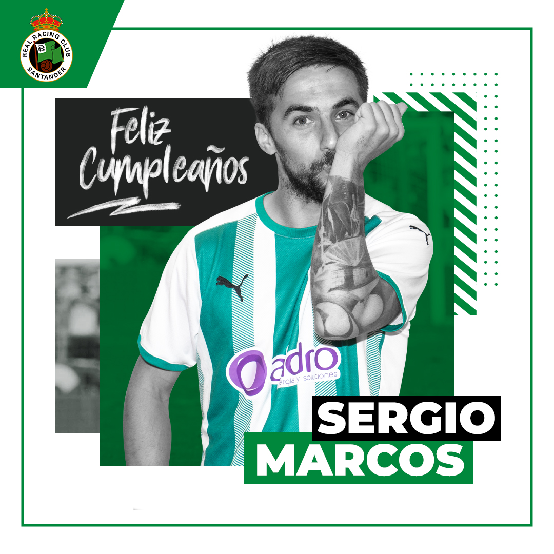 Hoy cumple años el jugador racinguista Sergio Marcos. ¡Muchas felicidades, <a href="/sergio10marcos/">Sergio Marcos</a>! 🎂