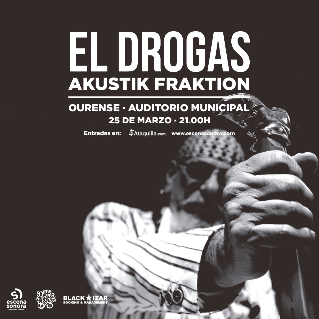 25 de Marzo, <a href="/ElDrogasOficial/">El Drogas</a> en el Auditorio de #Ourense. Entradas a la venta en <a href="/Ataquilla_com/">Ataquilla.com</a>  y escenasonora.com #escenasonorasemueve #producciondeeventos <a href="/BlackIzar/">Black Izar</a> #ourensemola @ourensecultura