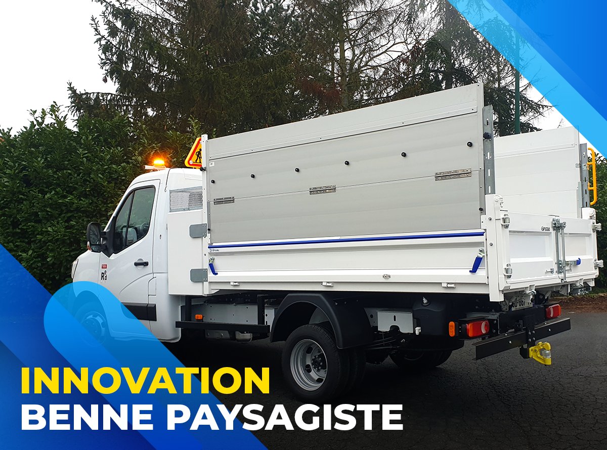 Découvrez 3 innovations parisiennes présentes sur les 4 bennes toutes options réalisées pour un client paysagiste : les réhausses articulées à mi hauteur, la poignée montoir sur réhausse et les sécurités d’ouverture de coffre. 
#GroupeGruau #GruauParis #innovation