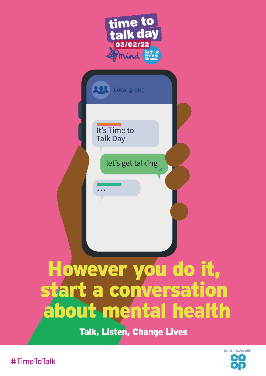 maxwell_hodge's tweet photo. #TimeToTalkDay Time to Change is a day to help us recognise the importance of talking to one another, as well as listening to what each other has to say.
#mentalhealth #mentalhealthmatters #mentalhealthawareness #checkinonsomeone #startaconversationaboutmentalhealth https://t.co/r48vLLYtQr