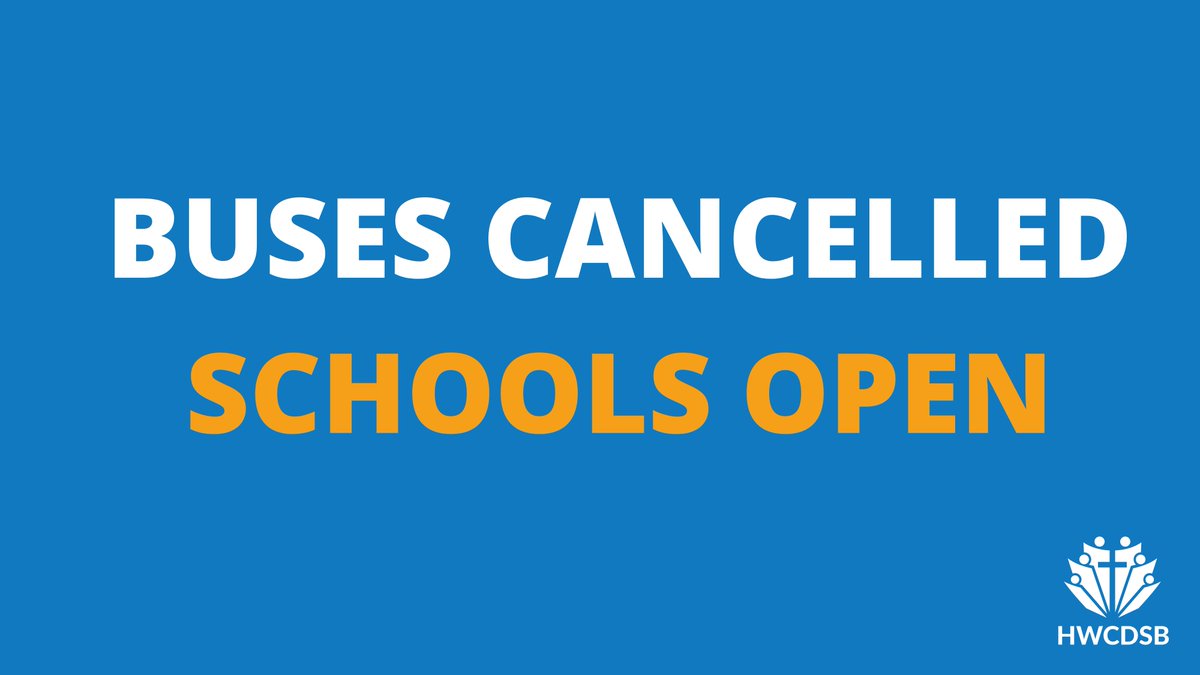 Buses cancelled, schools open. 

All schools, child care centres and administrative buildings of the Hamilton-Wentworth Catholic District School Board are open today, Thursday, February 3, 2022.