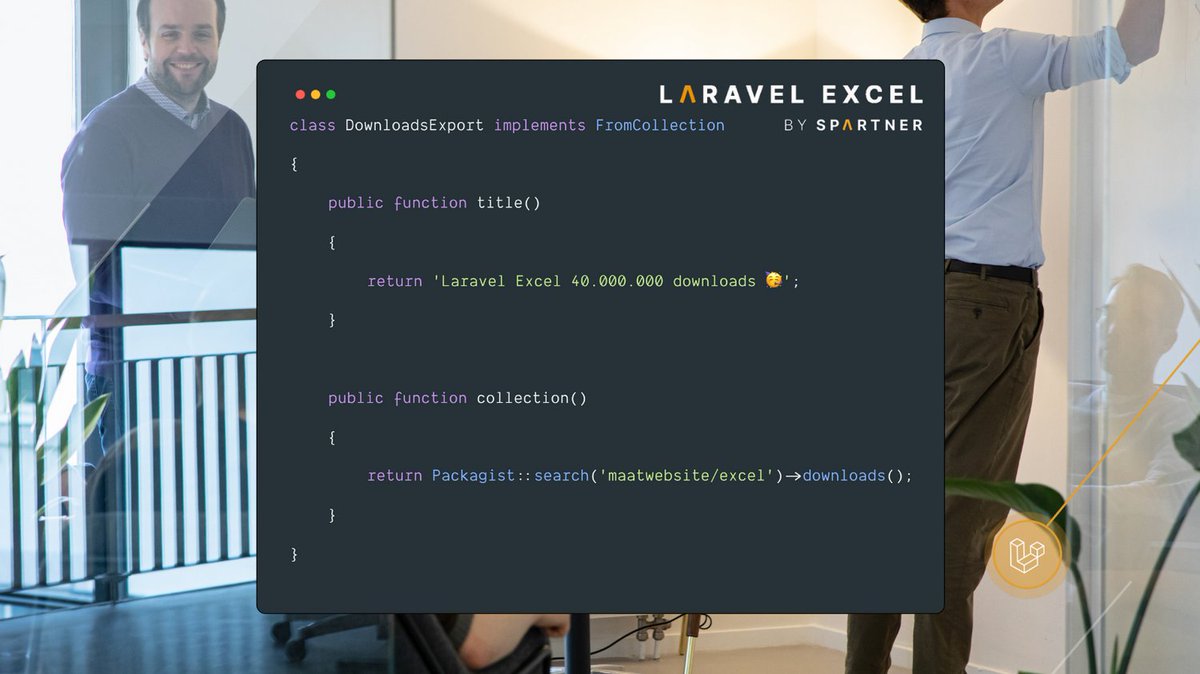 SpartnerNL's tweet image. 🎉 We are proud to announce a new milestone, we have reached 40 Million downloads of our Laravel Excel package.
Thank you to all out users.
#Laravelexcel#Laravel#spartner#softwaredeveloper