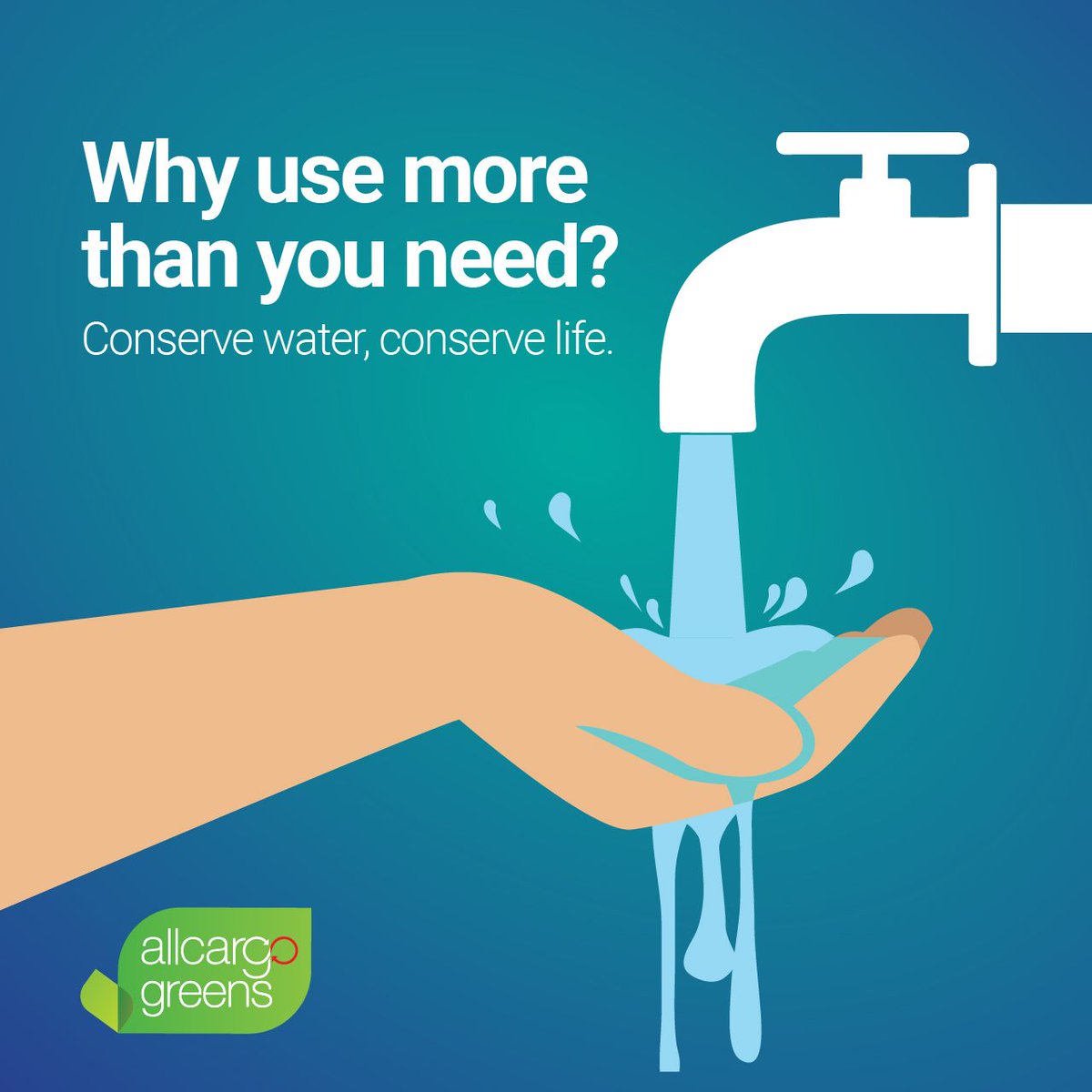 allcargo_global's tweet photo. Clean, fresh water is a limited resource. In order to preserve this precious resource for future generations, we must learn to conserve it today. Let us be mindful of how we use water today. Join us as we try to transition to a greener tomorrow.

#AllcargoGreens #SaveWate https://t.co/gnq911v10M