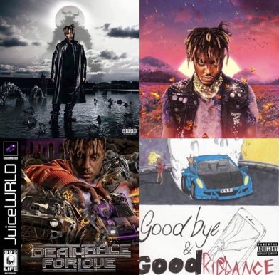 EmpireMichey's tweet photo. Juice wrld is officially the first ever artist to have 4 albums in the top 20 of the US Spotify albums chart at the same time 🐐 

#12 Fighting Demons
#13 Goodbye &amp; Good Riddance
#16 Legends Never Die
#19 Death Race For Love https://t.co/02zffdYYEd