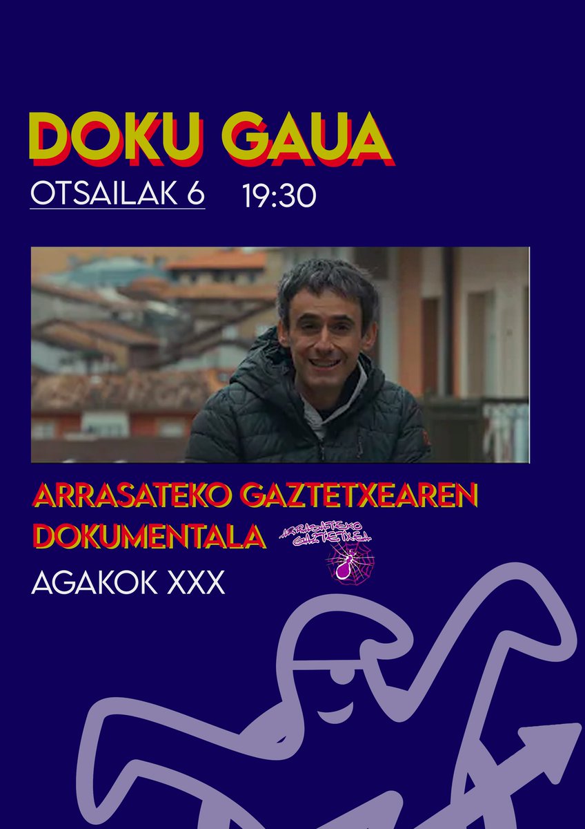 Domeka honetan Arrasateko gaztetxeak eindako dokumentala ikusiko dogu gaztetxien 19:30etan. Animau igotzera!! 👻
