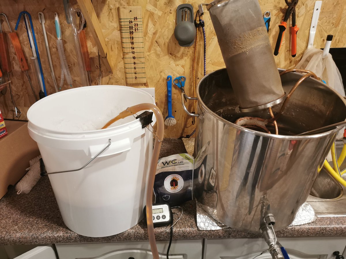 Munich dunkel transferring to FV. Using <a href="/WHClab/">WHC Lab</a> Helles. Pale ale with whc bond happily fermenting away, should be ready soon.