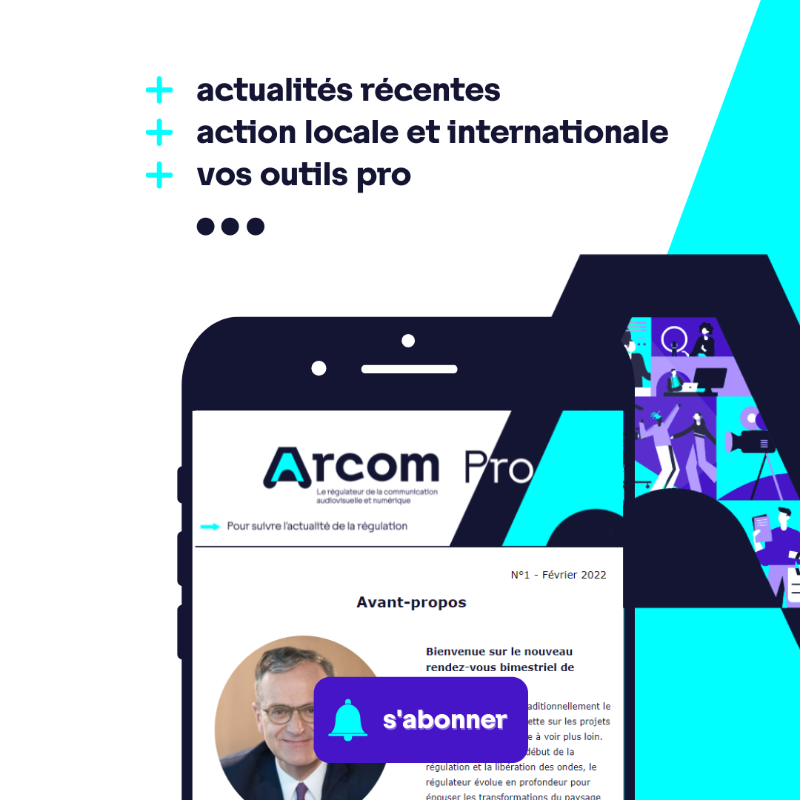 Arcom_fr's tweet photo. 🚀 #ArcomPro | L’@Arcom_fr lance sa lettre bimestrielle sur l’actualité de l’audiovisuel et du numérique à destination des professionnels ! Consultez le prochain sommaire et abonnez-vous dès maintenant 🔽