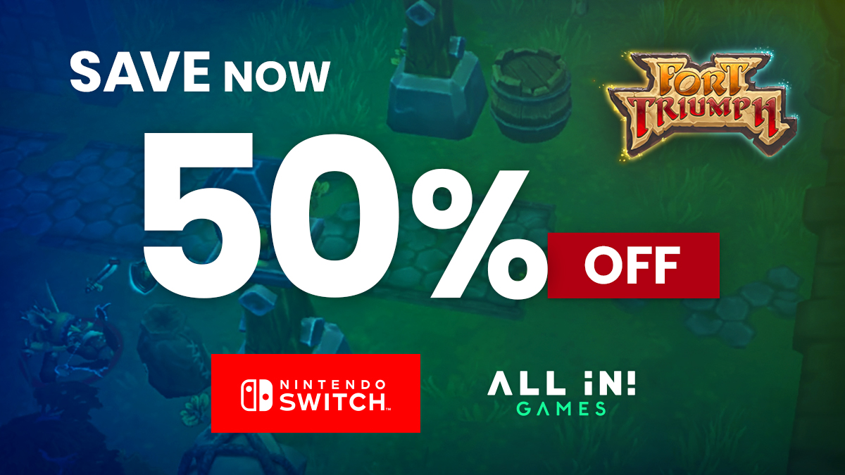 Adventurers! ⚔️ Behold a great discount! Lay thine eyes upon 50% off Fort Triumph on Nintendo Switch and tremble in awe.

Buy Now: bit.ly/FortTriumph_Ni…

#NintendoSwitch | #TurnBased