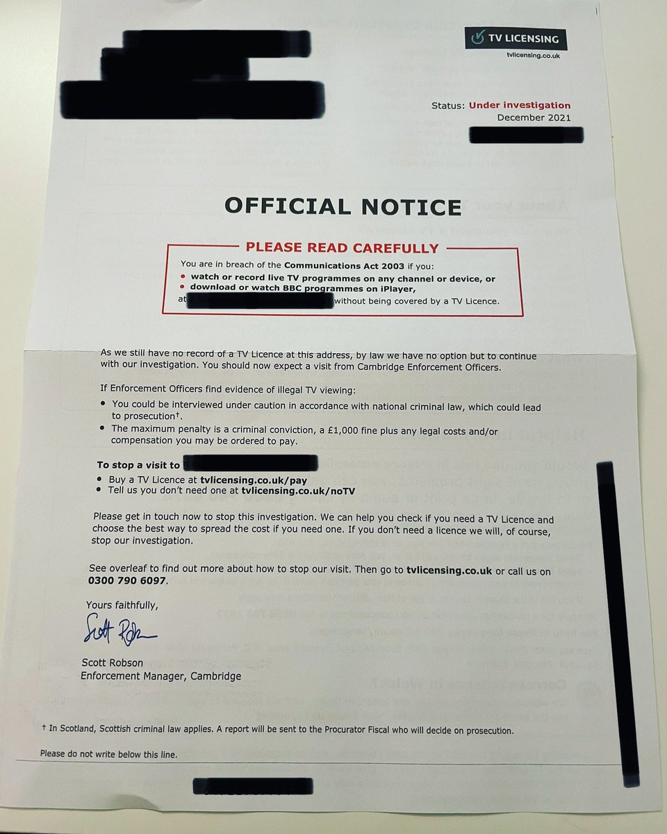 TV Licensing Letter Log (@tvlicensinguk) on Twitter photo 