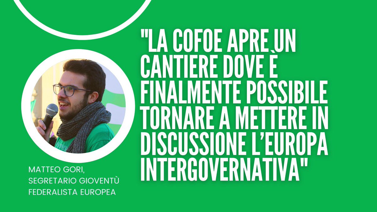 “La #COFOE apre un cantiere dove è finalmente possibile tornare a mettere in discussione l’#Europa intergovernativa” Matteo Gori, Segretario @gfe_jefitaly
#TheFutureIsYours #Europa