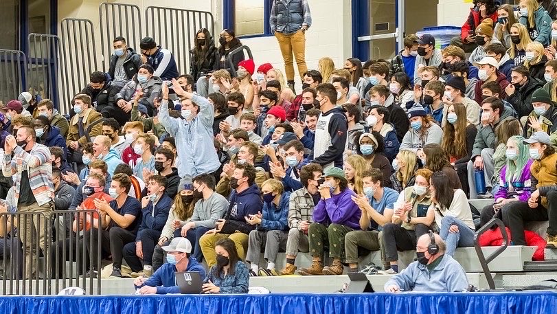 middmbball's tweet photo. Felt so good to have fans back in Pepin last weekend! S/O to the student section for bringing the π₯π₯and helping us get 2οΈβ£ big wins! Last regular season home game is Saturday at 4pm and all spectators are now welcome. Letβs run it back! #GoMidd ππ #PackPepin https://t.co/f9ygs4AbLZ