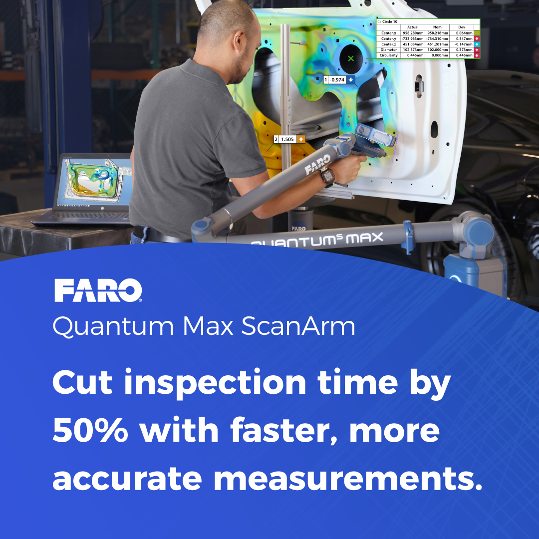 FARO_TechInc's tweet photo. With 3D laser measurement solutions, you can inspect parts during sheet metal stamping in minutes to minimize downtime and inspect bottlenecks!
Download The Complete Guide to 3D Technology for Sheet Metal Stamping here:
https://t.co/p50F0a5jTg
#3d #sheetmetal #faro #scanarm https://t.co/1oK8mMLO88