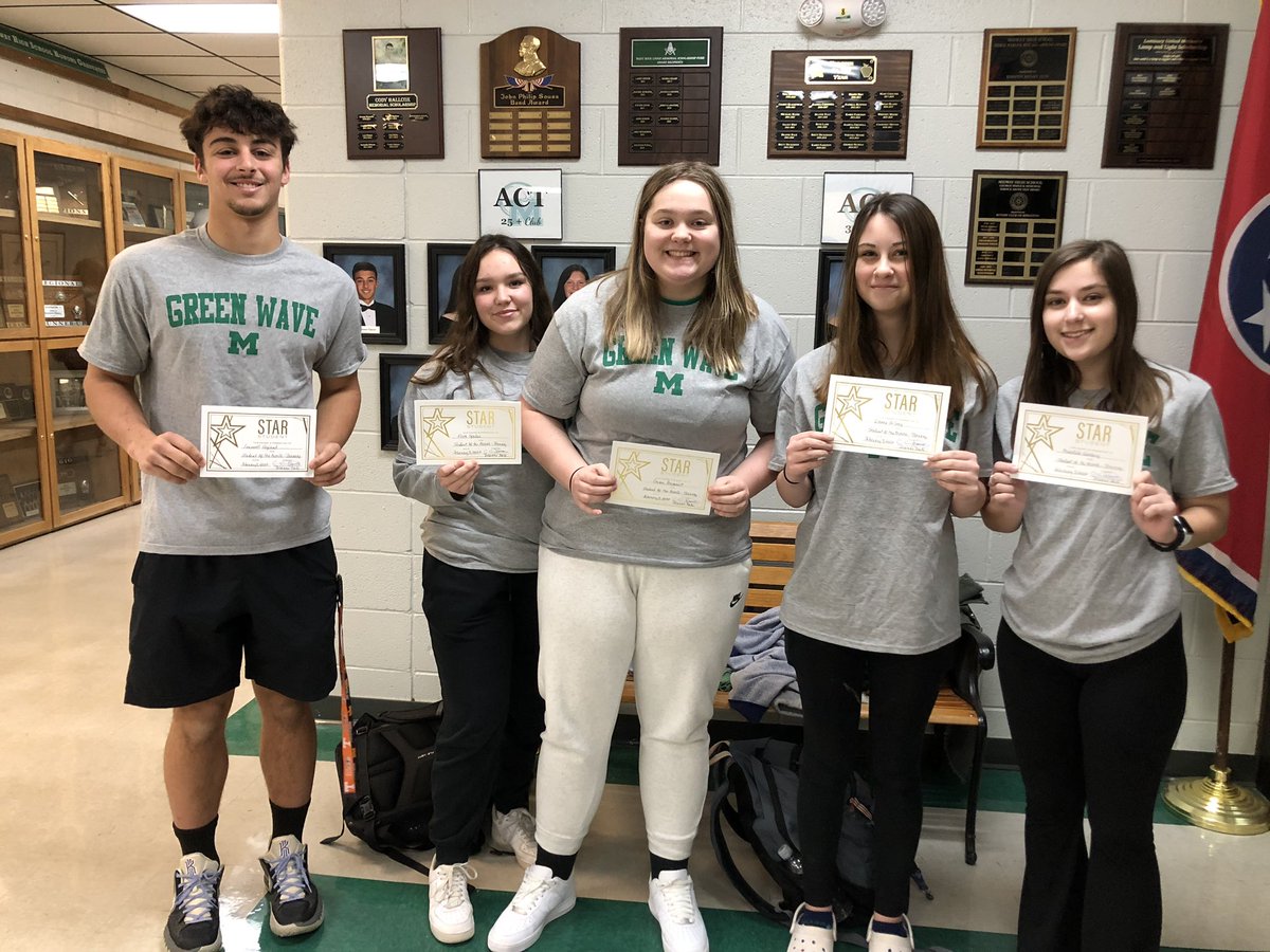 Midway High School (@midway_hs) on Twitter photo We are proud of our January Students of the Month.
(L-R) Emmett Hegland, Kara Spakes, Emma Brummitt, Sierra Gilroy, and Meredith Sweeney.
Keep up the great work!
<a href="/RoaneSchoolsTN/">Roane County Schools</a> We are proud of our January Students of the Month.
(L-R) Emmett Hegland, Kara Spakes, Emma Brummitt, Sierra Gilroy, and Meredith Sweeney.
Keep up the great work!
<a href="/RoaneSchoolsTN/">Roane County Schools</a>