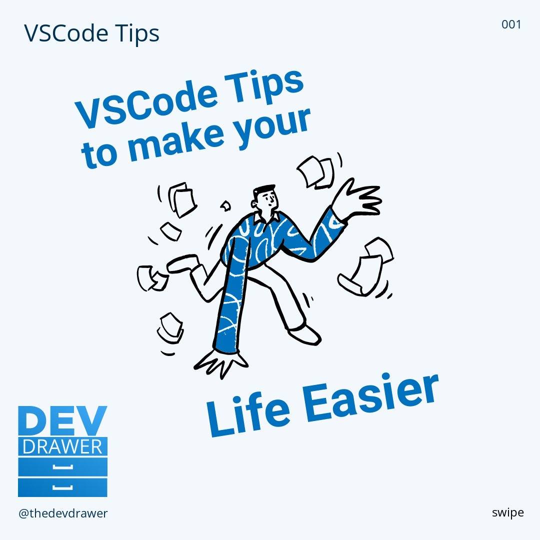 thedevdrawer's tweet image. In my upcoming tutorial, learn how to make @code work better and quicker to make you a more productive #developer. Join me for the premiere at 4PM CST: youtu.be/y37oIDJcSYM