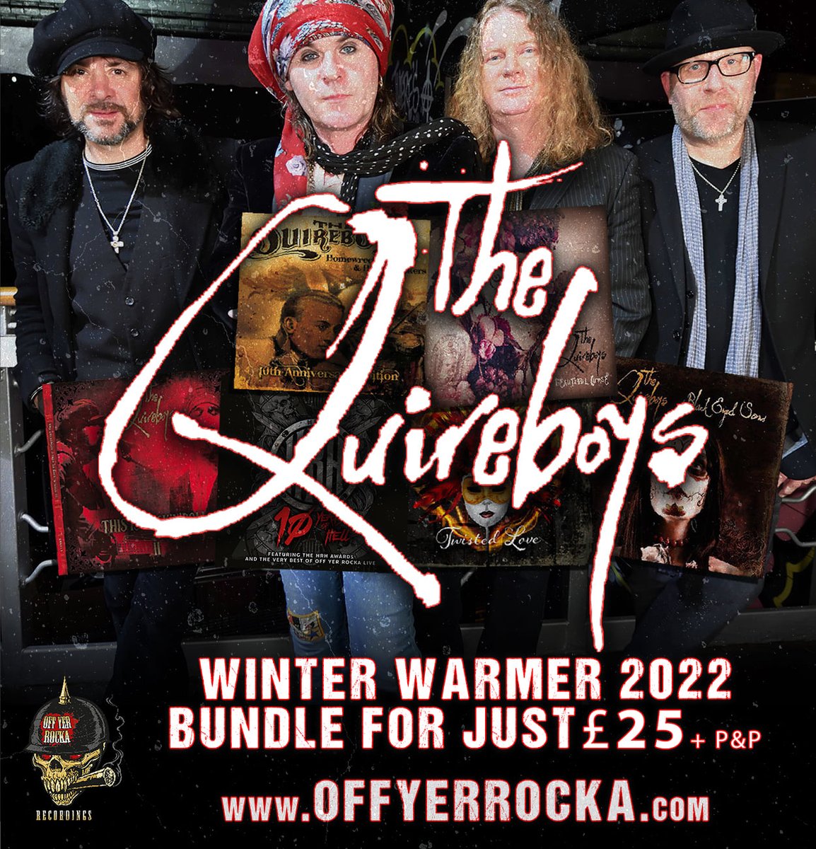 Off Yer Rocka (@offyerrocka) on Twitter photo We have released a limited number of special <a href="/TheQuireboys/">The Quireboys Official</a> #bundles👇
offyerrocka.com/.../the-quireb…
Included:
Black Eyed Sons - Double CD & DVD package
Twisted Love - CD
Homewreckers & Heartbreakers - CD
Beautiful Curse - CD
This is Rock n Roll Pt II - CD
10 Years of Hell - DVD We have released a limited number of special <a href="/TheQuireboys/">The Quireboys Official</a> #bundles👇
offyerrocka.com/.../the-quireb…
Included:
Black Eyed Sons - Double CD & DVD package
Twisted Love - CD
Homewreckers & Heartbreakers - CD
Beautiful Curse - CD
This is Rock n Roll Pt II - CD
10 Years of Hell - DVD