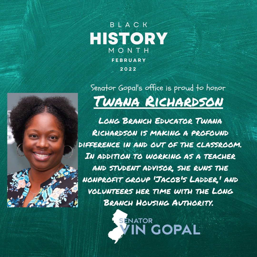 vingopal's tweet photo. Today, we are recognizing Ms. Twana Richardson, nominated by Mr. Markus Rodriguez, for her exceptional work within the community as an educator, student advisor, and advocate within the Long Branch Public School district https://t.co/gfG2EMumQ1