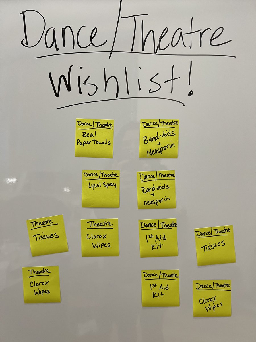 Help our Dance and Theatre dept with some supplies please!