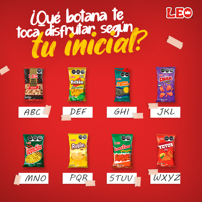 Botanas_Leo's tweet photo. Con esto no tendrás problema para elegir tu botana de hoy. 😎

¿Cuál te tocó? 🤔 https://t.co/ISb1ck8Enx