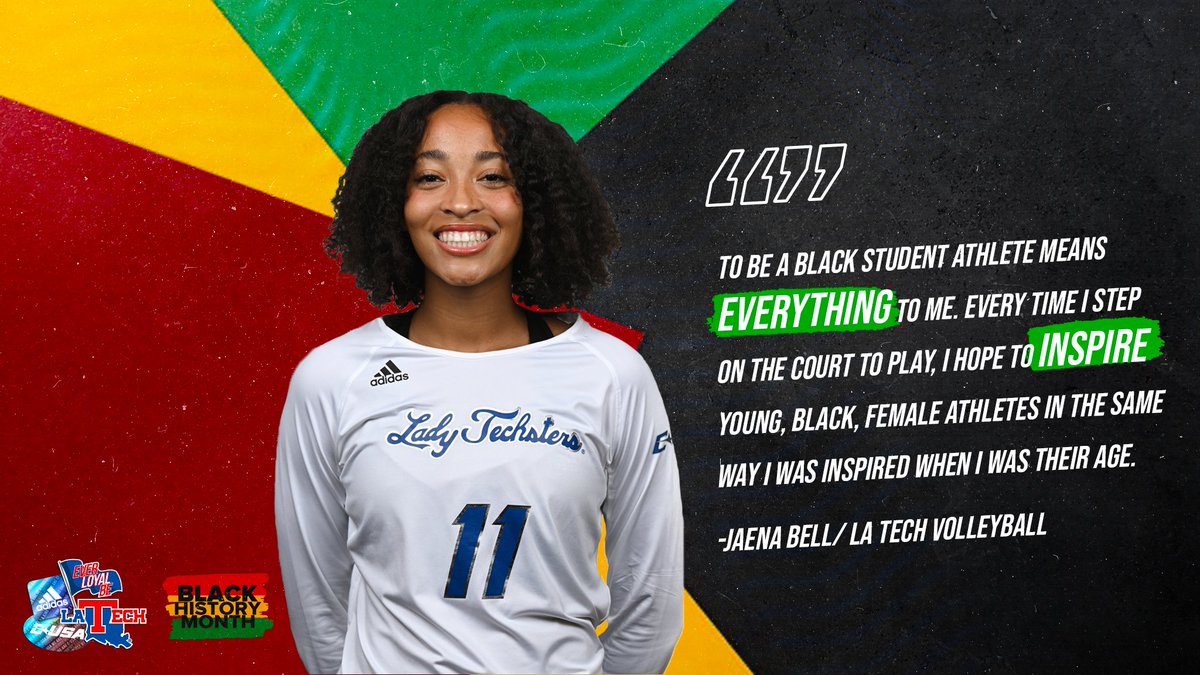 Today we hear from <a href="/LATechVB/">LA Tech Volleyball 🐶🏐</a> student-athlete and <a href="/SaacLatech/">LA Tech SAAC</a> DEI co-chair, Jaena Bell on what it means to be a black student-athlete

#EverLoyalBe x #BlackHistoryMonth
