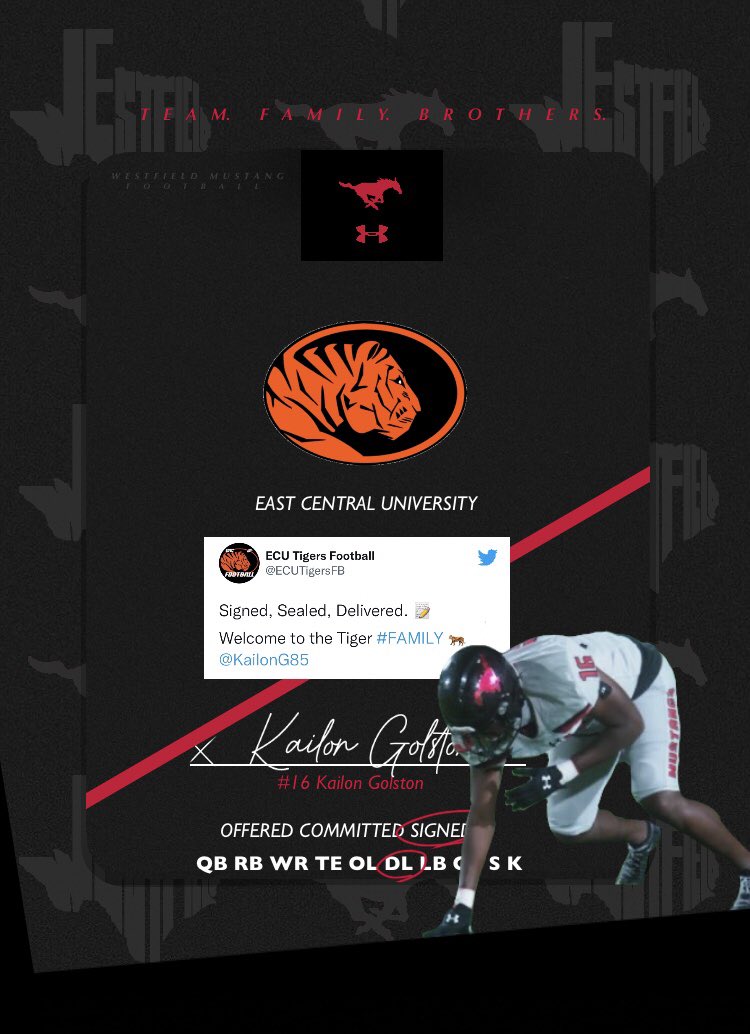 Congratulations #16 Kailon Golston <a href="/KailonG85/">Kailon Golston</a> Alum 🎓 WHS C/O 2022 Signing off to East Central University 🖊✔️<a href="/ECUTigersFB/">ECU Tigers Football</a>