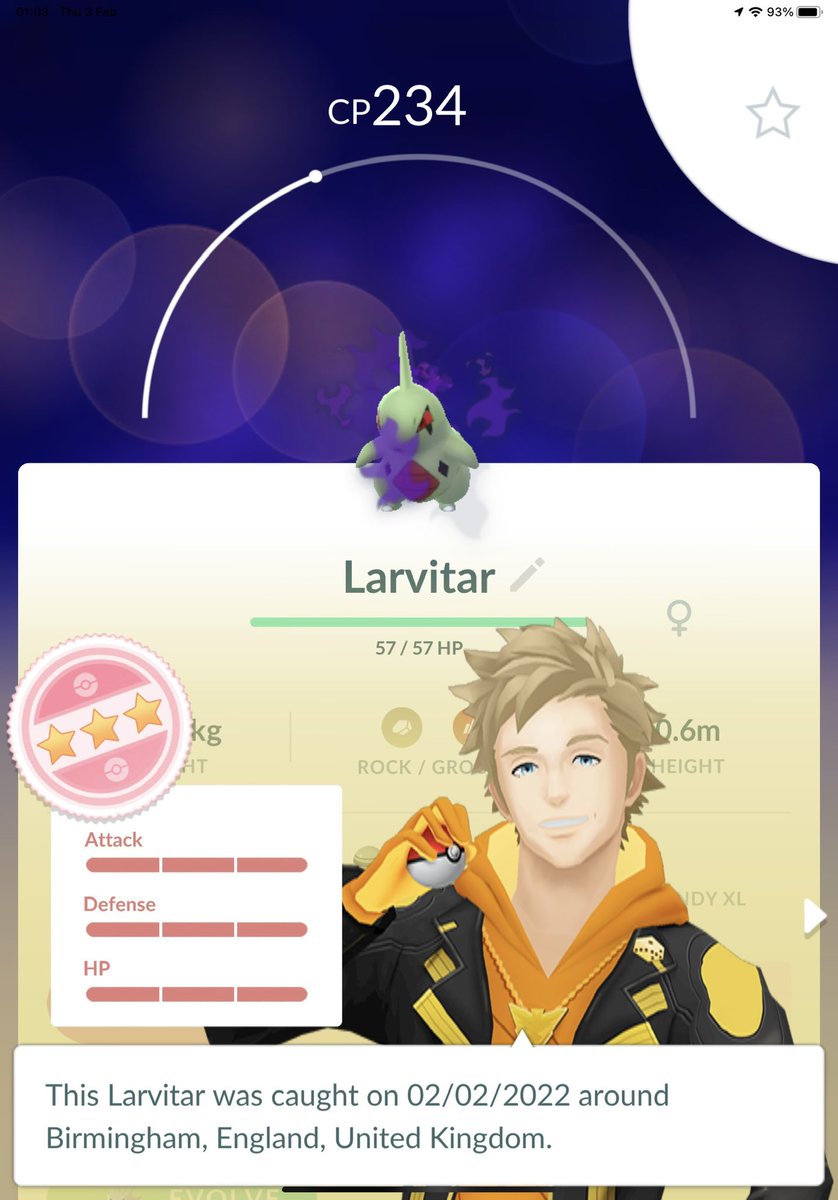 iRiTweets's tweet image. Hello, baby!!!

What do you reckon, should I purify it? 😏

#PokemonGO #ShadowHundo
