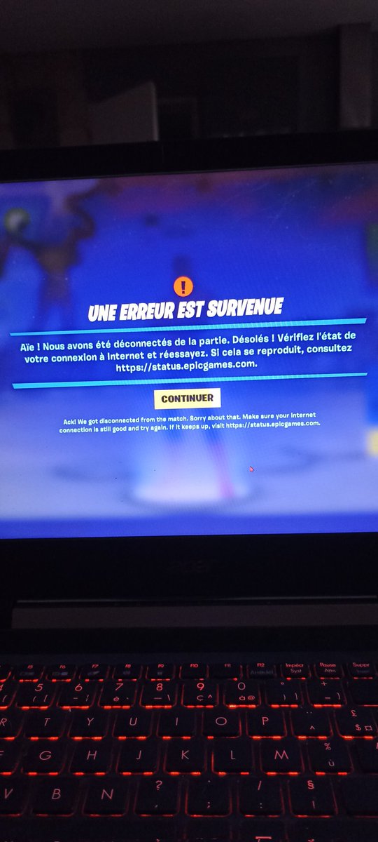 Laucler_'s tweet photo. @FortniteFR C pas normale c quoi votre jeux je joue h24 0 de ping ça me fais ça a chaque partie https://t.co/e5uLQTYpKJ