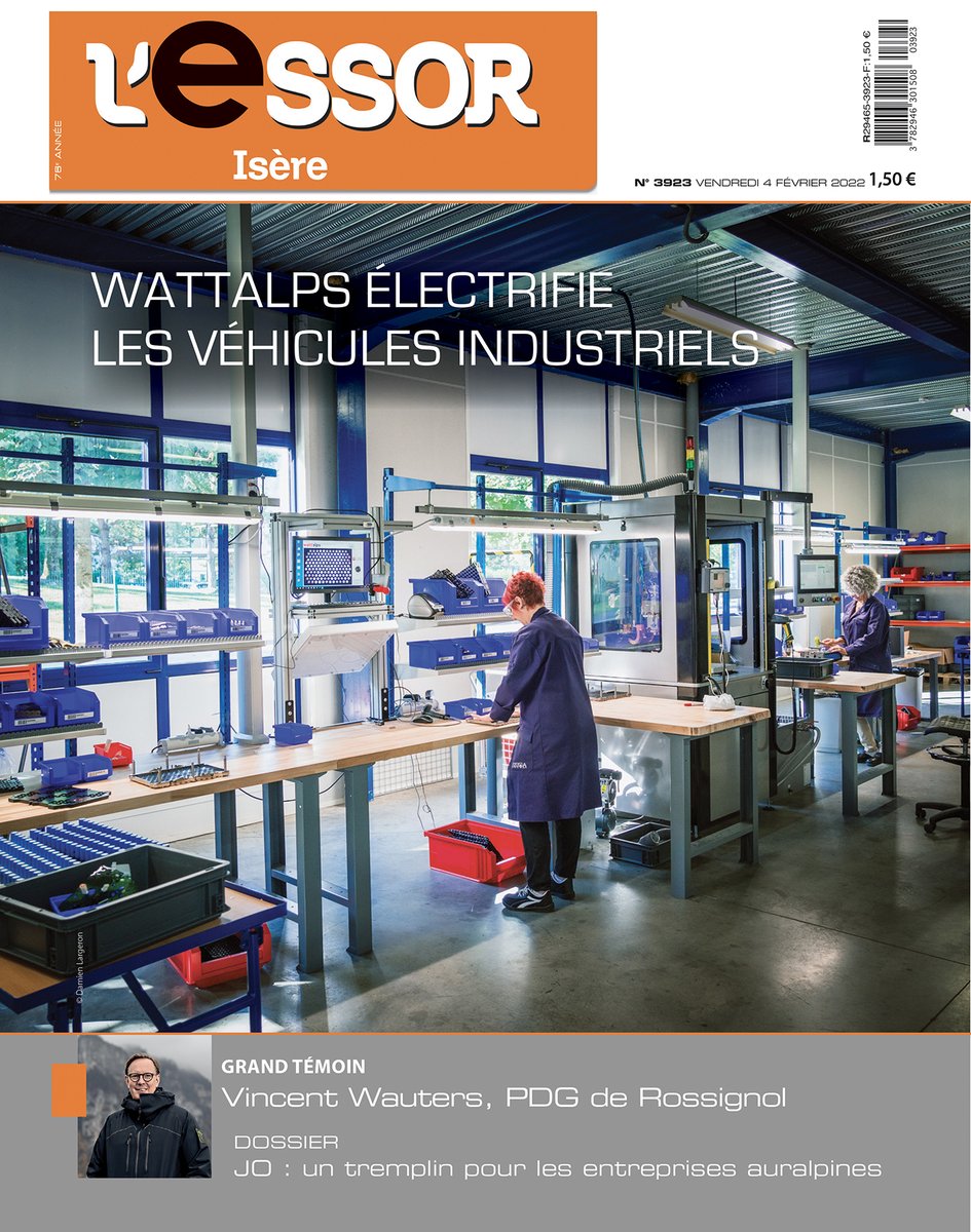 A la une de la semaine <a href="/lessor38/">L'Essor Isère</a> : 
la société Wattalps soutenue par l'Europe pour la production de ses #Batteries, notre dossier sur les entreprises de #Isère impliquées dans les JO de #Beijing2022 ou bien notre entretien avec le PDG de <a href="/rossignol_1907/">Rossignol</a>