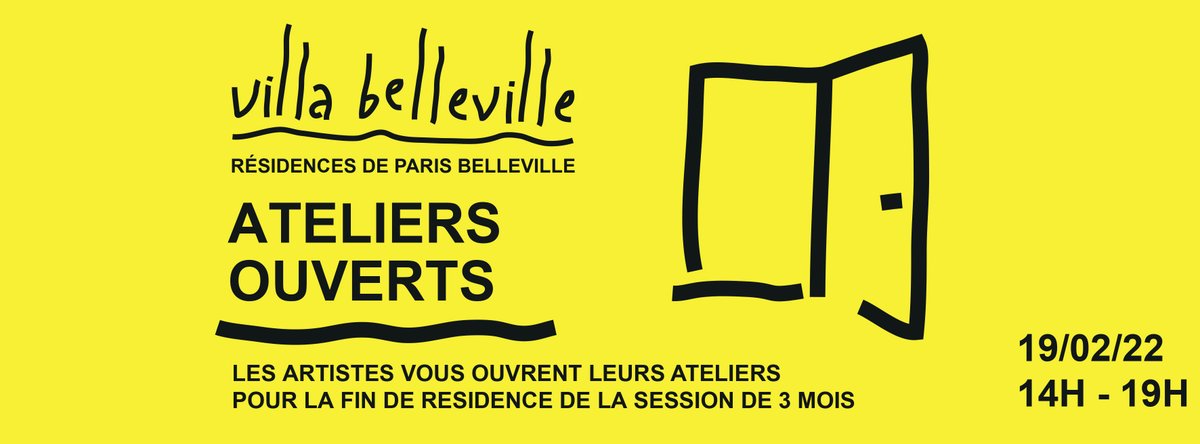 #savethedate 
~ATELIERS OUVERTS 
~SAMEDI 19 FÉVRIER ~14h~19h 
A l'occasion de la fin de résidence des artistes accueillis 3 mois et pour fêter cela ensemble, tous les ateliers des résidents seront ouverts pour vous faire découvrir leur travail.