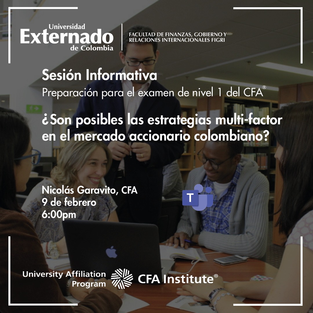 Has parte de la red de expertos en los mercados financieros más grande del mundo. Te esperamos el 9 de feb, en la sesión virtual para contarte cómo te preparamos para presentar el examen.
Inscríbete👉bit.ly/3GuH4S5
#CFACharterHolder #CFAPreparation 
@SoyFigri <a href="/FIGRI_EFNI/">Escuela de Finanzas & Negocios Internacionales</a>