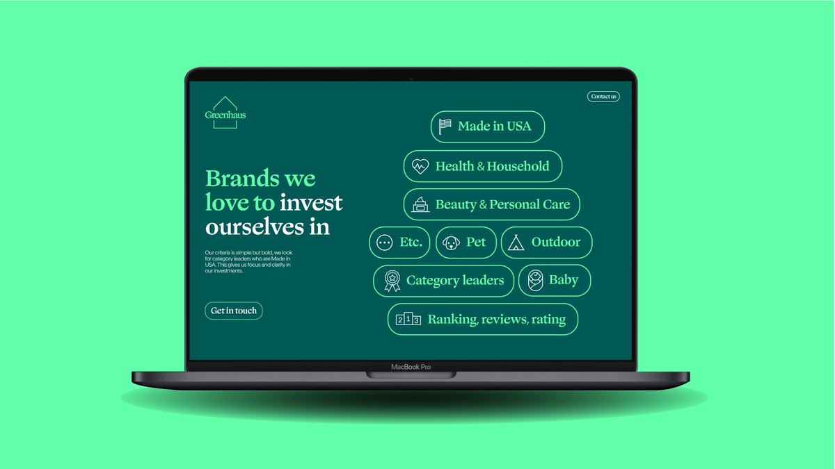 GaReth_Rutter's tweet image. Excited to share new work from @BellowStudio  for our client Greenhaus in NYC. They specialise in buying and growing leading Amazon brands with a Made in USA focus. Working with @kendralina
 and @PixelfishUK