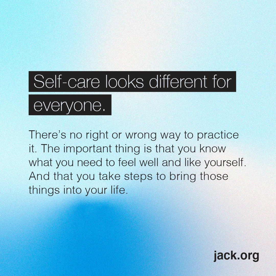 Self-care looks different for everyone. (2/5)