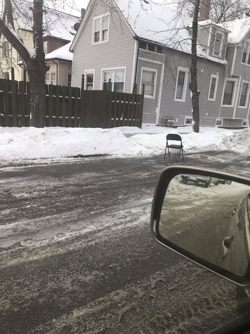 Only in Chicago where you will get HANDLED if you park in a SHOVELED SPOT!  #chicagowinters #parking<a href="/tag/parking"class="tags"><span>#parking</span></a><a href="/tag/chicagowinters"class="tags"><span>#chicagowinters</span></a>