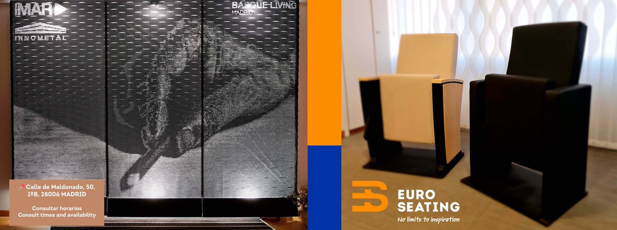 EuroSeating_Int's tweet photo. 📢¡Estamos en el #showroom de #BasqueLiving en Madrid ⚒ Contamos con un área donde exponer nuestras #butacas y compartir conocimiento, proyectos, negocios.. Además de conectar personas ¡Os esperamos!👋 @ClusterHabic #somosfabricantes #wemanufactureseats #nolimitstoinspiration https://t.co/IlpAVbfJx5