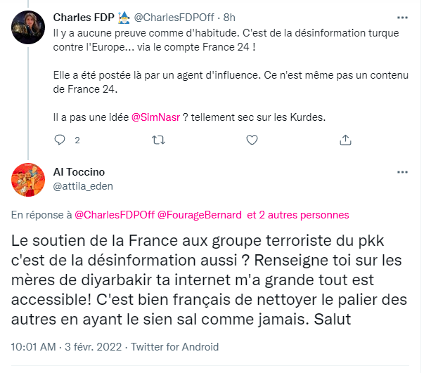 JeanFrancineMag's tweet photo. @attila_eden @CharlesFDPOff Intéressant, ce compte qui vole au secours de l'@AFA_Paris75 défend la Turquie, traite le PKK de terroriste et accuse la France d''attiser la haine" sur le conflit en Arménie.

#antifas #Erdogan https://t.co/hnhqGHAQOO