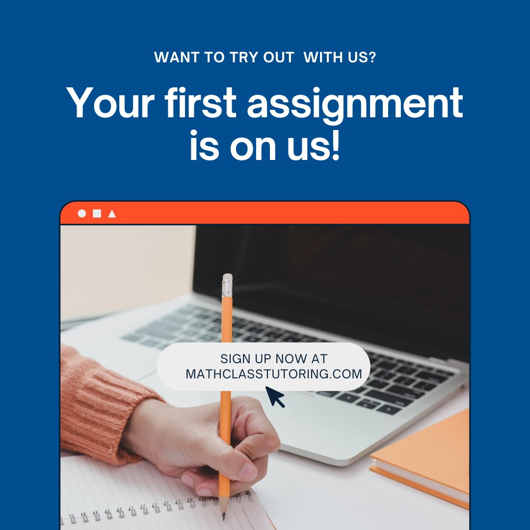 ClassTutoring's tweet image. We are the best one to do your math assignment for you, hire us an obtain the easiest A in your math courses.

#MyMathLab #MyStatLab, #Cengage #Webwork #Mindtap