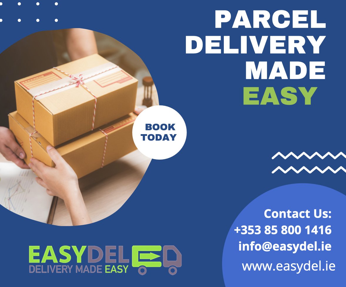 You maintain complete control over the delivery experience with the customer with our selection of delivery plans.
To find out more
📲 085 800 1416
📧 info@easydel.ie
⌨️ easydel.ie
#courier #parcels #LouthChat <a href="/BelfastHourNI/">#BelfastHour</a> <a href="/wereallbusiness/">We're All Business (Irishbizparty)</a>