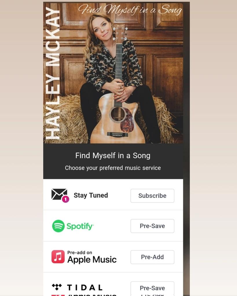 mckay_hayley's tweet photo. "Find Myself in a Song" comes out on the 11th Feb and I'd really appreciate it you could pre order my song on iTunes so it has more chance to hit the itunes charts! If you pre save on spotify it will gain more streams and hopefully hit playlists! https://t.co/iXI2iLqZ3o
Hayley x https://t.co/GzeklmBMA7