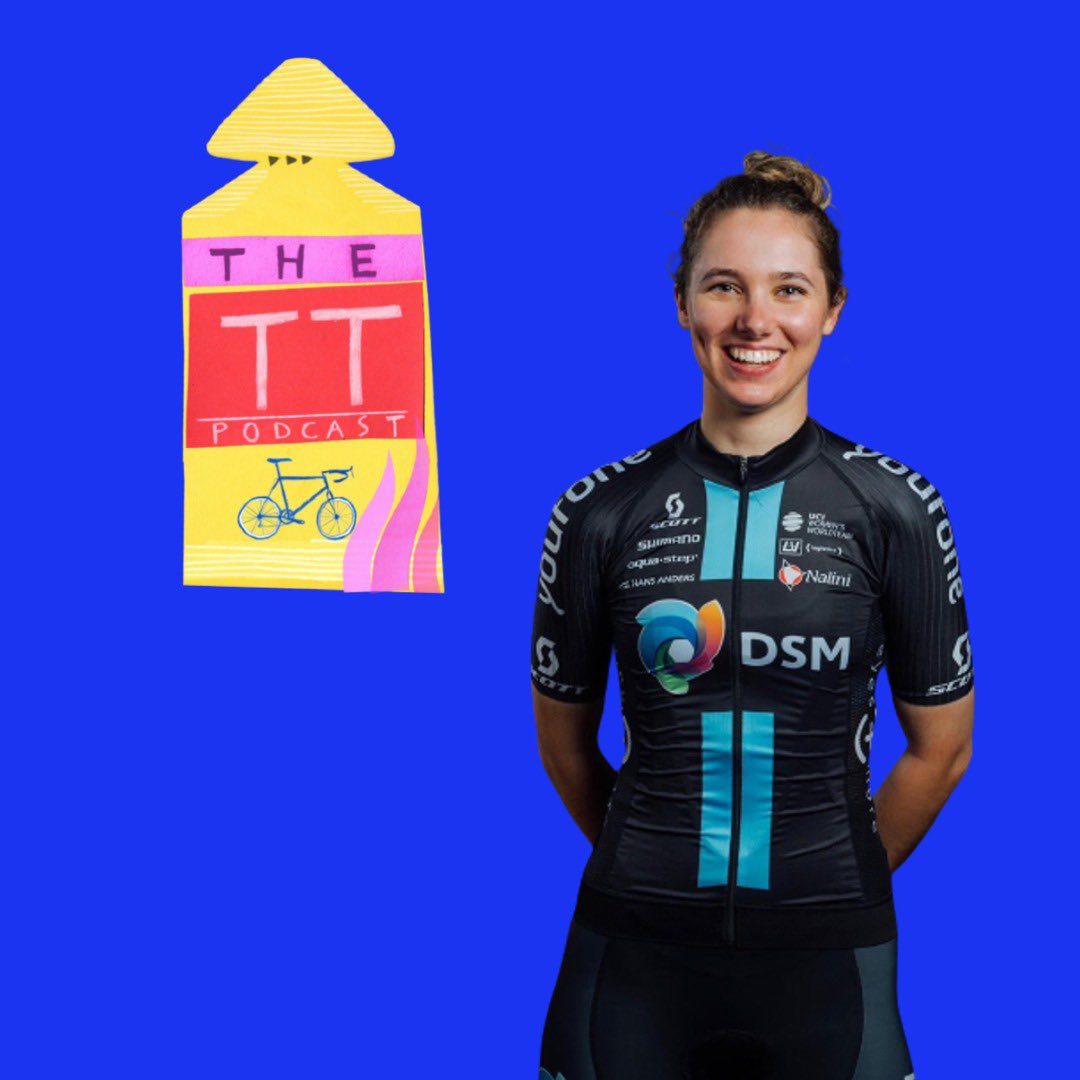ttpdcst's tweet photo. 🚨 NEW EPISODE 🚨 

We welcomed British road champ @pfeiffergeorgi to the podcast to chat about: 

🇬🇧 Winning at Nationals 
🪨 Her Roubaix debut 
💙 2022 targets with @TeamDSM

Listen here ➡️ https://t.co/OlhkBHxMj8 

📸 @ChrisAuldPhoto / @TeamDSM https://t.co/Xlh5W12HeU